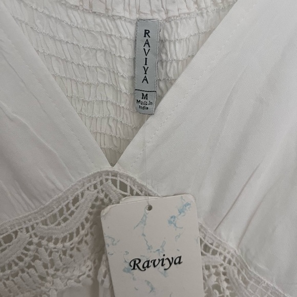 Raviya Medium Sleeveless Flutter-Hem Cover-Up Dress Swim White New Size Medium - Picture 5 of 10